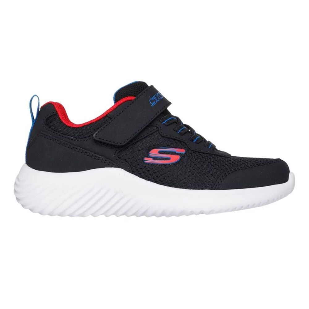 Skechers Childrens/Kids Bounder TechRox Round Toe Sneakers / Black/Red